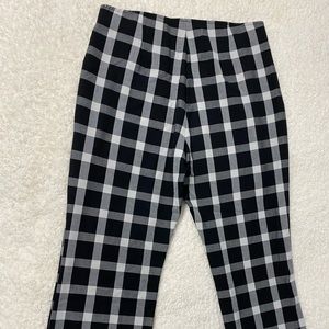 GAP flare crop black/white plaid pants